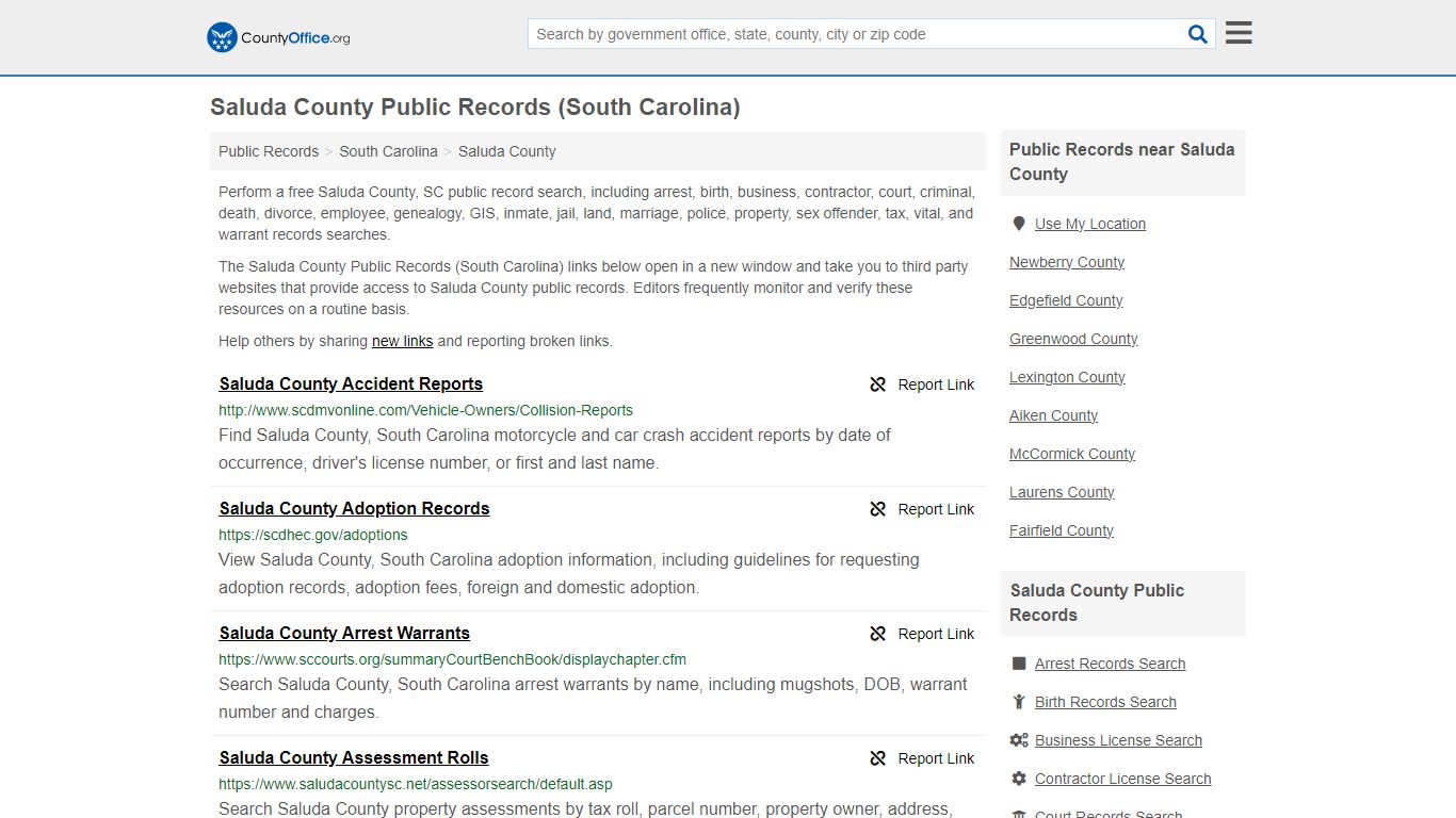 Saluda County Public Records (South Carolina) - County Office