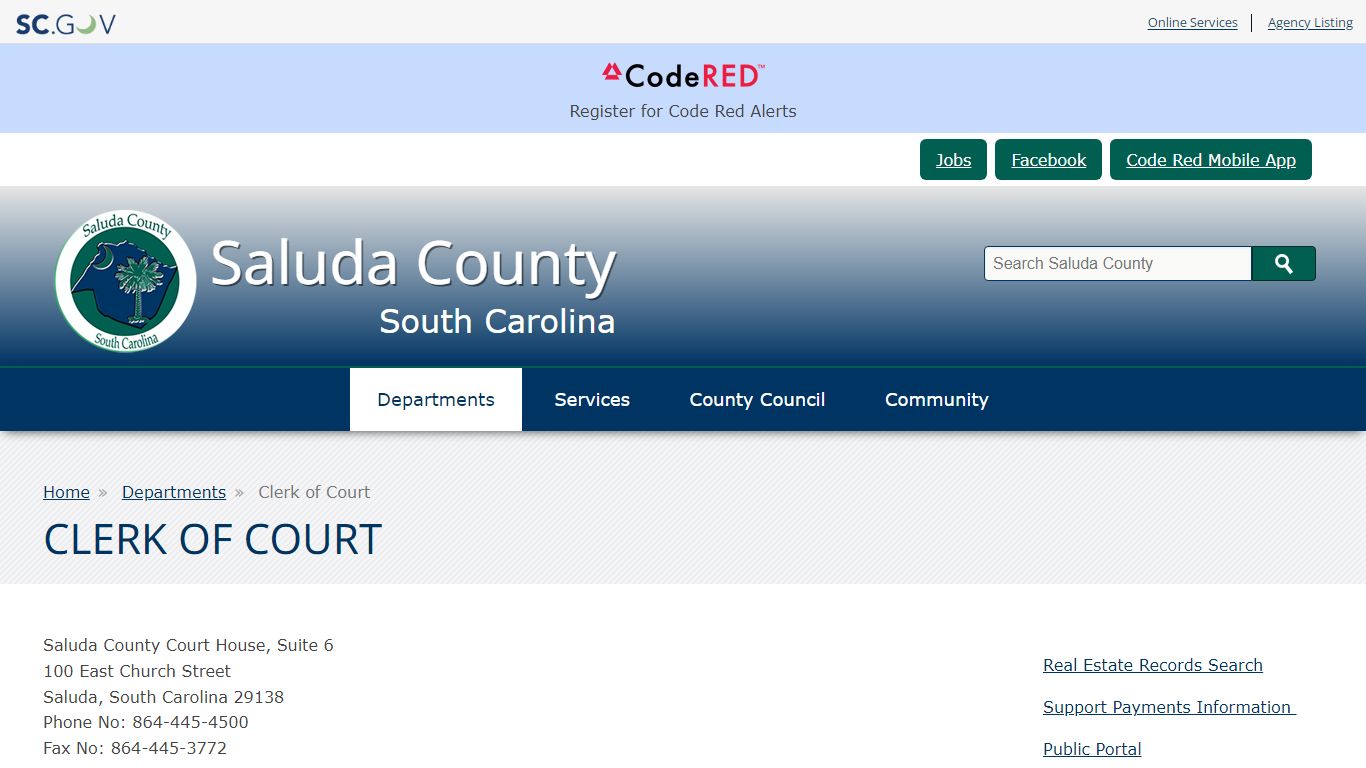 Clerk of Court | Saluda County